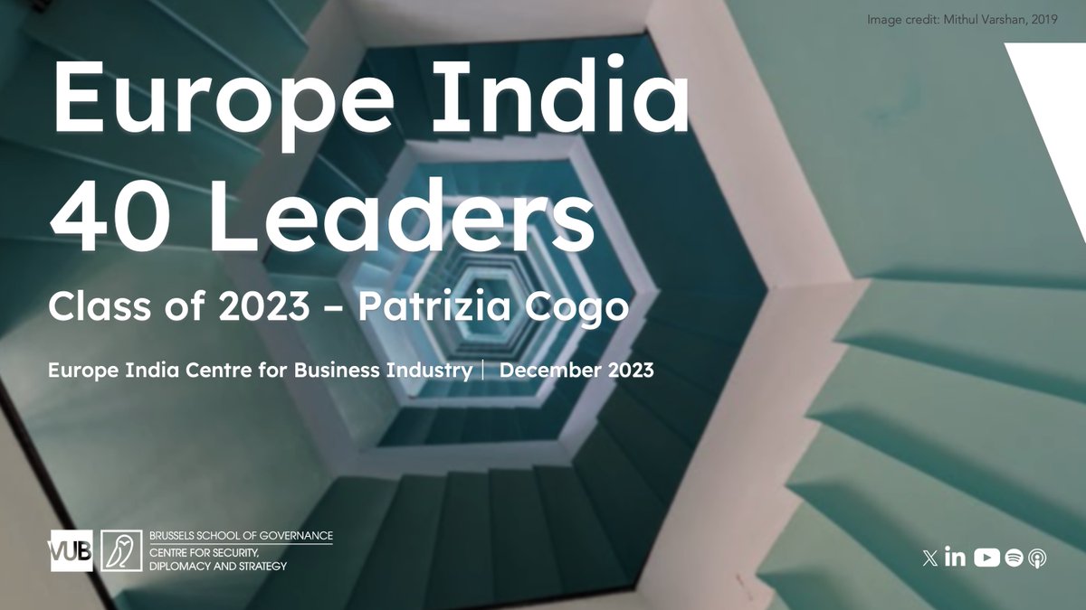 🏆 Congratulations to our very own @PatriziaCogo for being part of the #EuropeIndia40 leaders - class of 2023! The award is testament to Patrizia's work on bringing the EU and India closer. Well done to all winners! 

Read more🔸 eicbi.org/2023-class-eur…