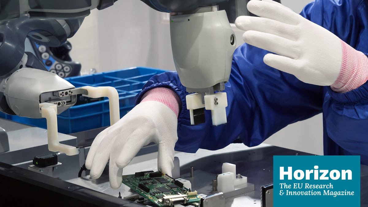 HorizonMagEU's tweet photo. Gear up! Robots are becoming human helpers on the factory floor. 

Click here to read the full story ➡️ https://t.co/87NwKVDflr  

#ResearchImpactEU https://t.co/gBekXHjmCZ