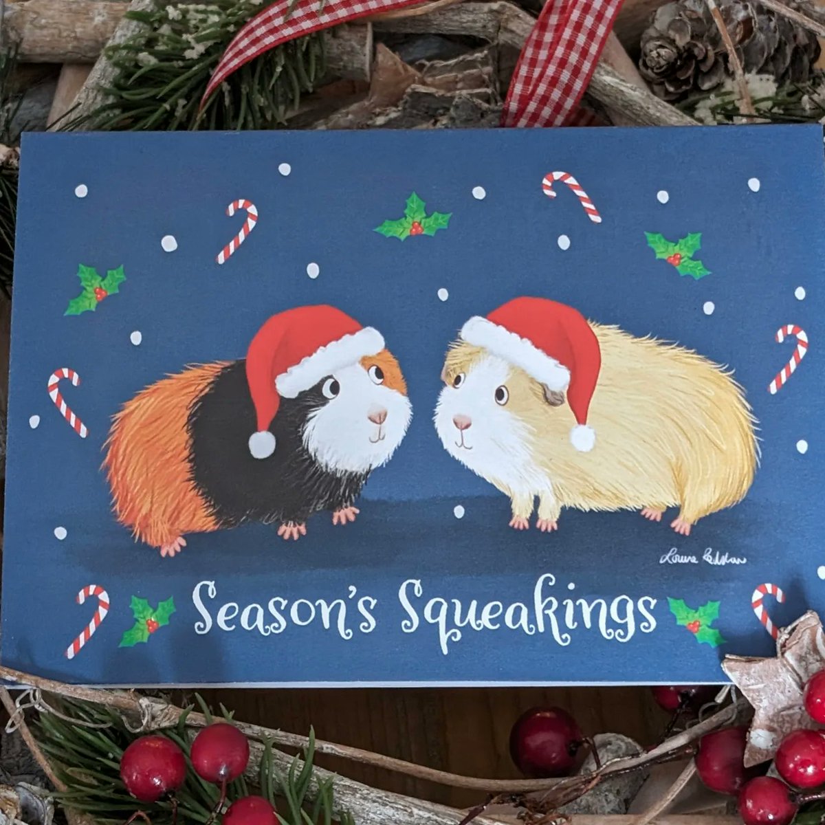 Louise_Redshaw's tweet image. Only 4 Guinea Pig cards and 5 Ginger Cat cards left in my #etsystore now 👀. 
louiseredshawart.etsy.com

#CatsOfTwitter #guineapig #Christmas2023 #shoplocal #illustration