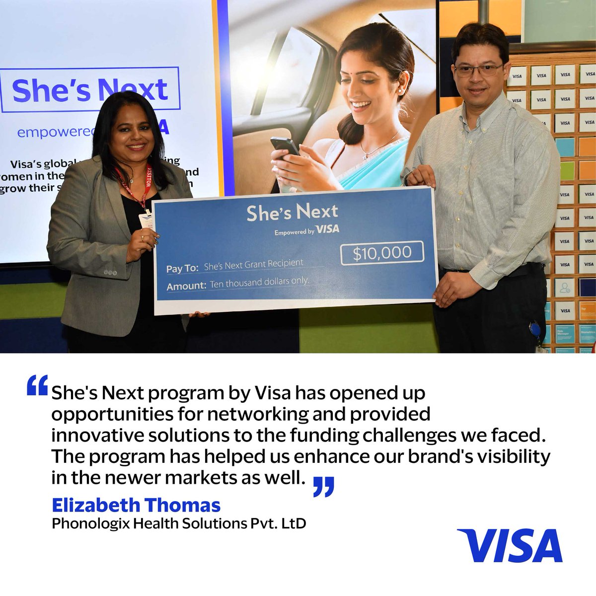 Visa_IND's tweet photo. Congratulations to the recipients of She’s Next Grant Program in India. Visa applauds the passion and courage of the proud women entrepreneurs and wishes them the best of everything.@UrvaraKrsi @Silvertalkies https://t.co/WBvkLGe9ar
