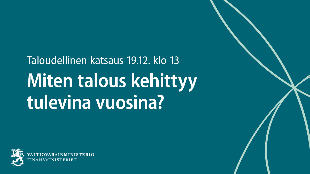 Julkistamme talven taloudellisen katsauksen tiistaina 19.12. klo 13. 🔹 Verkkolähetys: youtube.com/watch?v=yyydJ9… 🔹 Puhujat: @MikkoSpolander, @jpaakkon1 ja @jhuovari #Talous | #Talousennuste