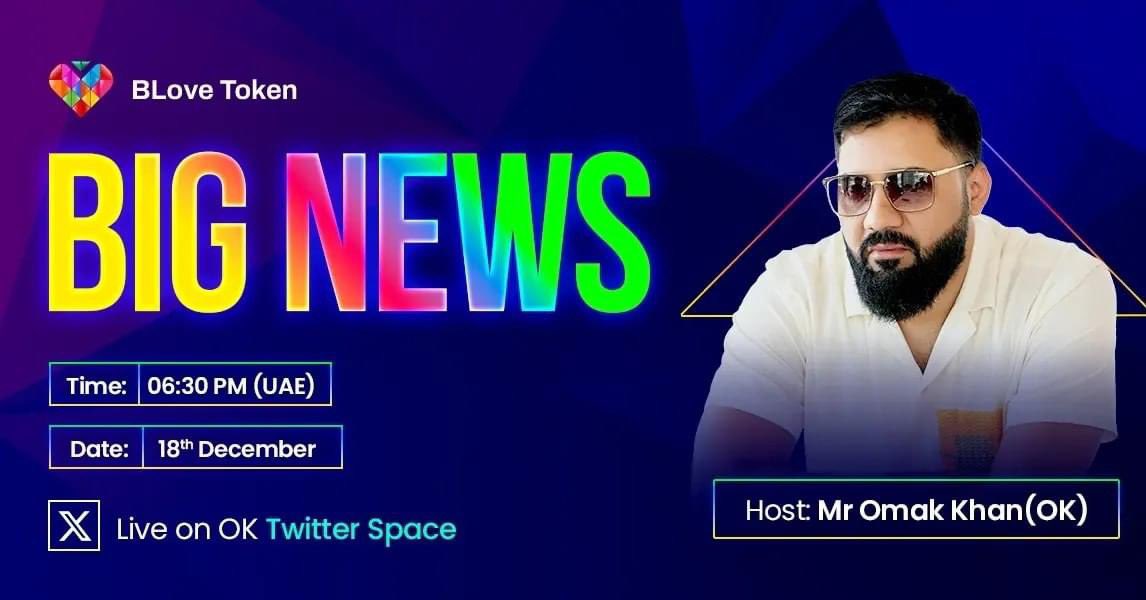 XchangeonCore's tweet photo. B-Love Community, buckle up! 🔥

This is to inform you that Mr. Omar's Biggest meeting has been rescheduled to 18th December!

⚡ https://t.co/9fr5msbgxC
#BloveNetwork #breakingnews #OmarKhan #OmarKhanOk #BLVToken #BLV #BFICoin #communitypower #TwitterCommunity # https://t.co/wPH63mUP80