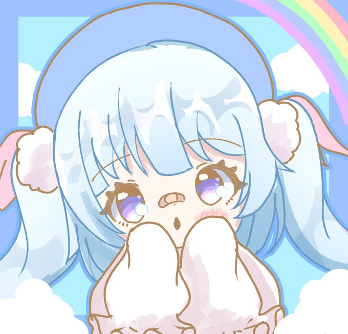 「blue hair rainbow」 illustration images(Latest)
