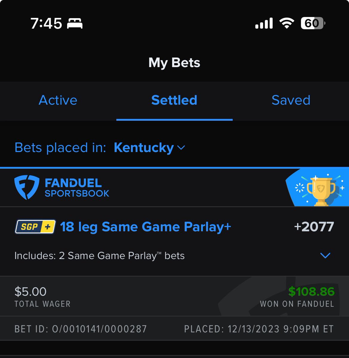 C_Coleman10's tweet photo. Sniped a 18 Leg #parlay on @FDSportsbook #nba #fanduel #sportsbet https://t.co/Sy2OGDR3pe
