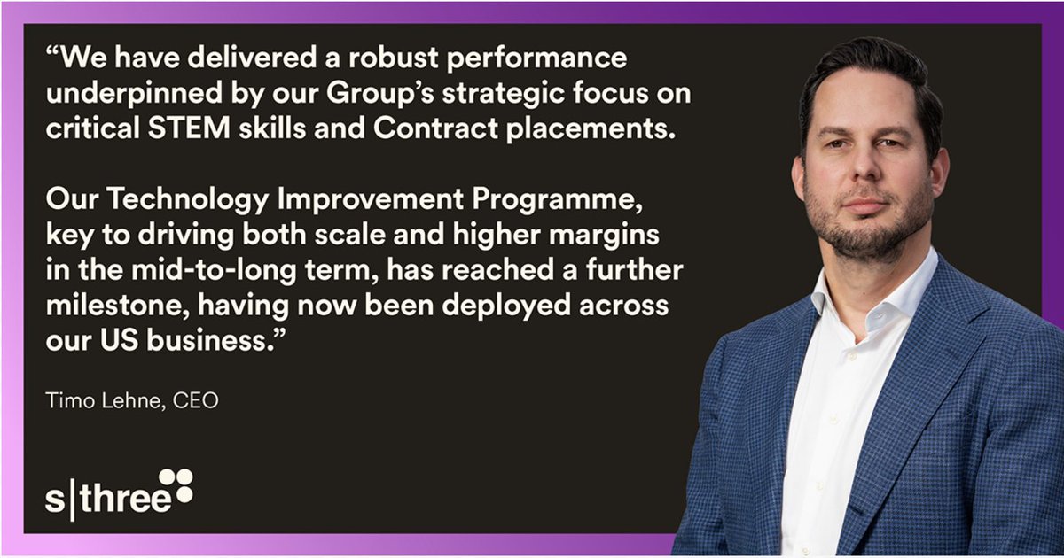 We are pleased to share our trading update for Financial Year 2023 (FY23), which shows a resilient performance against the current macro environment driven by our STEM-specialism.

Click here to read more: sthree.com/en-gb/press/20…