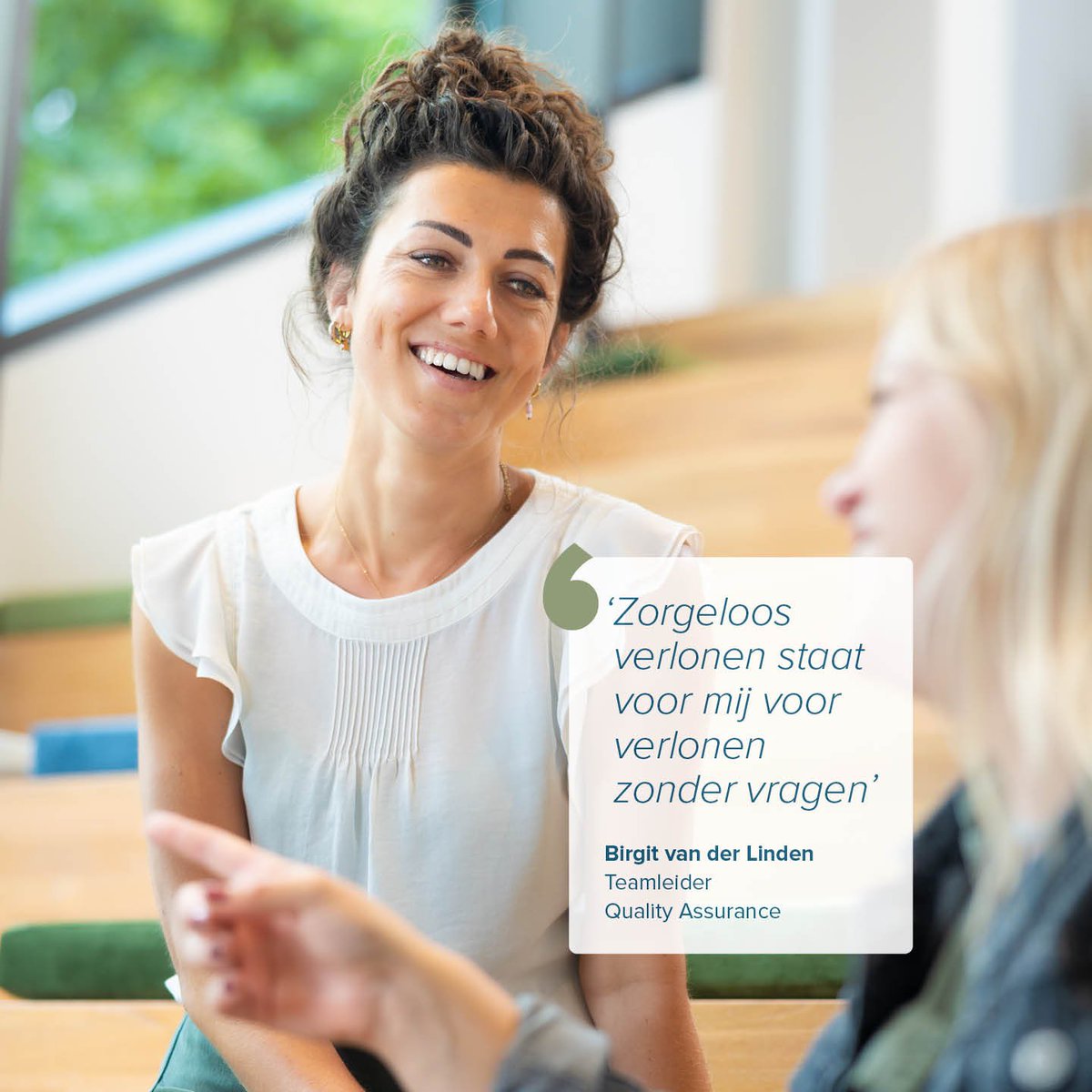 easyflexnl's tweet photo. “Zorgeloos verlonen staat voor mij voor verlonen zonder vragen”, zegt Birgit van der Linden, Teamleider QA. “Als je als uitzendorganisatie geen vragen hoeft te beantwoorden van flexwerkers over loonstroken, dan weet je dat onze software je echt ontzorgt.”

#Easyflex #software https://t.co/i1IO0vPGJe