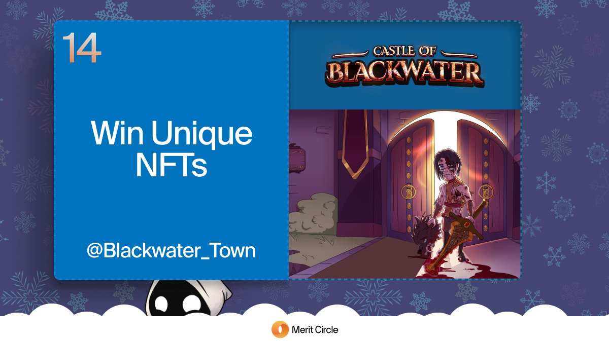 BeamFDN's tweet photo. 🟠MC Advent Calendar Day 14: Castle of Blackwater🎁

Daily delights, just for you!🏆🎄

Today's challenge
1⃣ Follow @MeritCircle_IO &amp; @Blackwater_Town! 
2⃣ RT this post
3⃣ Complete the quests: https://t.co/G0qoRYKnrv

All participants win 1 Xmas NFT!
1 protector NFT $100 raffled! https://t.co/xj8DfiBb6w