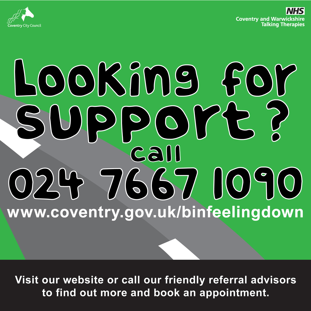 Coventry City Council (@coventrycc) on Twitter photo We're partnering with <a href="/CWPTTalkTherapy/">CWPT Talking Therapies</a> on our #BinFeelingDown #mentalhealth campaign.
Check for stickers on bins & rubbish lorries! 🚛 Join today's launch @ 1pm in University Square. Talk to clinicians, get free merch and refreshments🧑⚕️☕️🍪
Info👇
orlo.uk/AitPV We're partnering with <a href="/CWPTTalkTherapy/">CWPT Talking Therapies</a> on our #BinFeelingDown #mentalhealth campaign.
Check for stickers on bins & rubbish lorries! 🚛 Join today's launch @ 1pm in University Square. Talk to clinicians, get free merch and refreshments🧑⚕️☕️🍪
Info👇
orlo.uk/AitPV