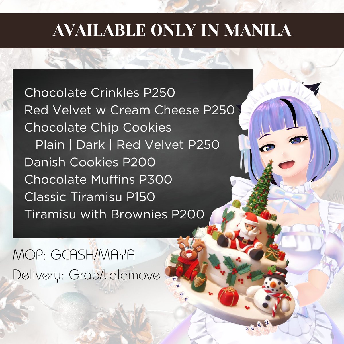 Gupsybabe's tweet photo. โจ๐ชNOW OPEN FOR PREORDERS๐ชโจ
Ships out starting on Monday 12/28/2023๐ฅฐ
Product quantity depends on location. Bigger boxes available for Shopee Checkout. DM for orders and inquiries ๐๐
#PHVtuber #cookiesph #homemadeph #gupsybites #supportlocal #holidaytreats https://t.co/SHemgxFgAb