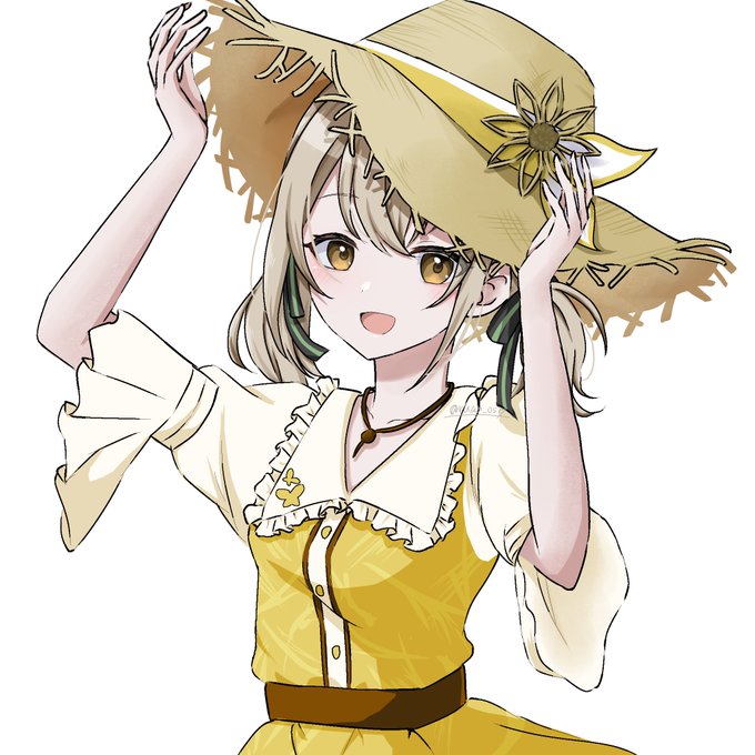 「dress straw hat」 illustration images(Latest)｜2pages
