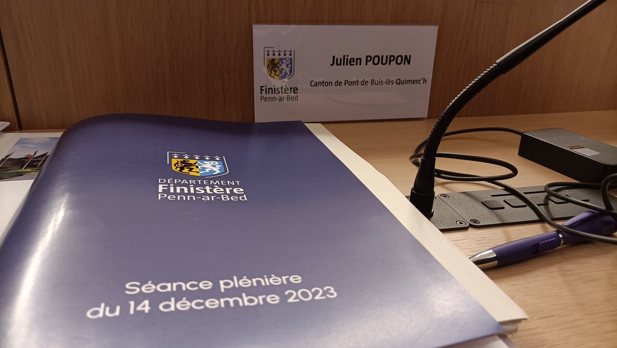 C'est parti pour une journée de session plénière du Conseil départemental du Finistère. A l'ordre du jour, les grandes orientations pour 2024. #finistère #bzh