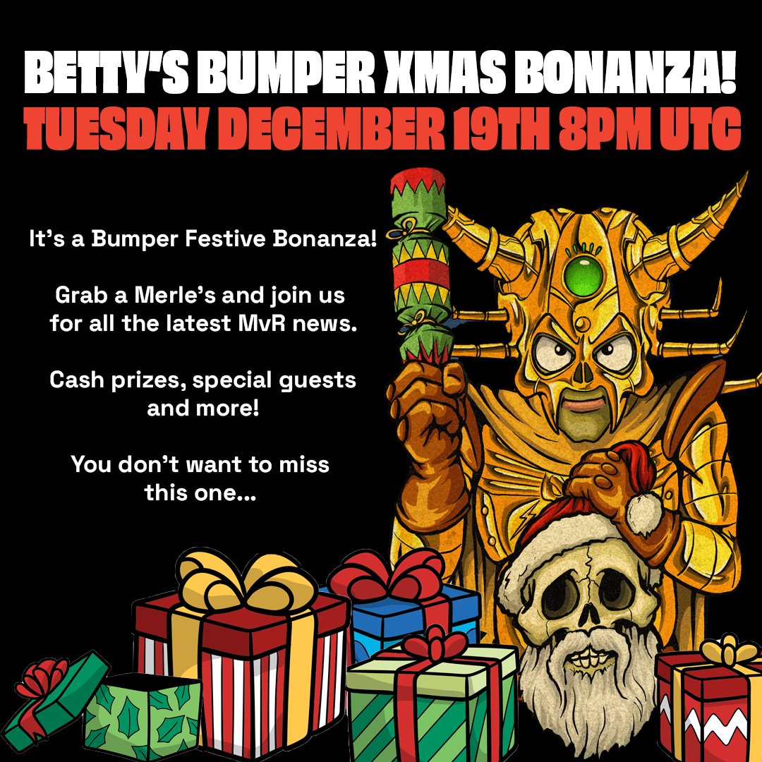 Who knows what surprises Betty has in store for us at her Bumper Christmas Bonanza? 

Mark your calendars for December 19th at 8pm UTC and find out!

x.com/i/spaces/1DXxy…

#martiansvs #mvr ##mvrmy #web3 #XSpaces