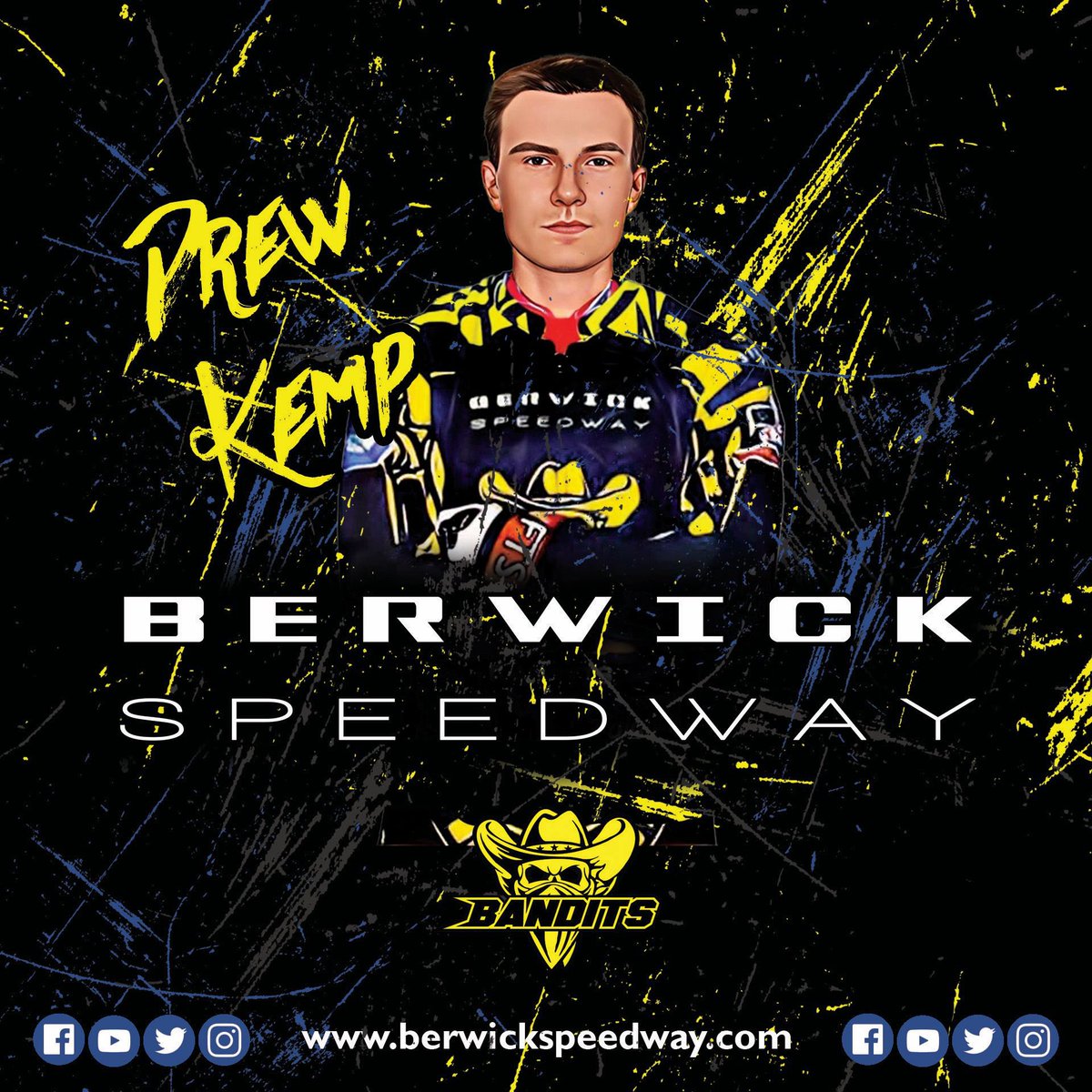 KEMP SIGNS ON AS 4! 

Ladies and gentlemen, please welcome to Berwick Speedway, Team GB international Drew Kemp!

Full Story - berwickspeedway.com/news/drew-make…