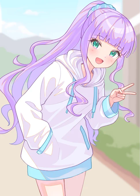 ポニテパーカー姿のエルさん #precure #ひろプリ