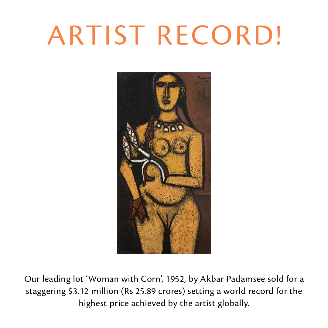 Saffronart's tweet photo. Last evening, our Winter Live auction witnessed some spirited bidding from the room and online with several lots outperforming their pre-sale estimates. To discover the auction results, tap here: https://t.co/XCP88XeY7B https://t.co/lY3nVxuxLf