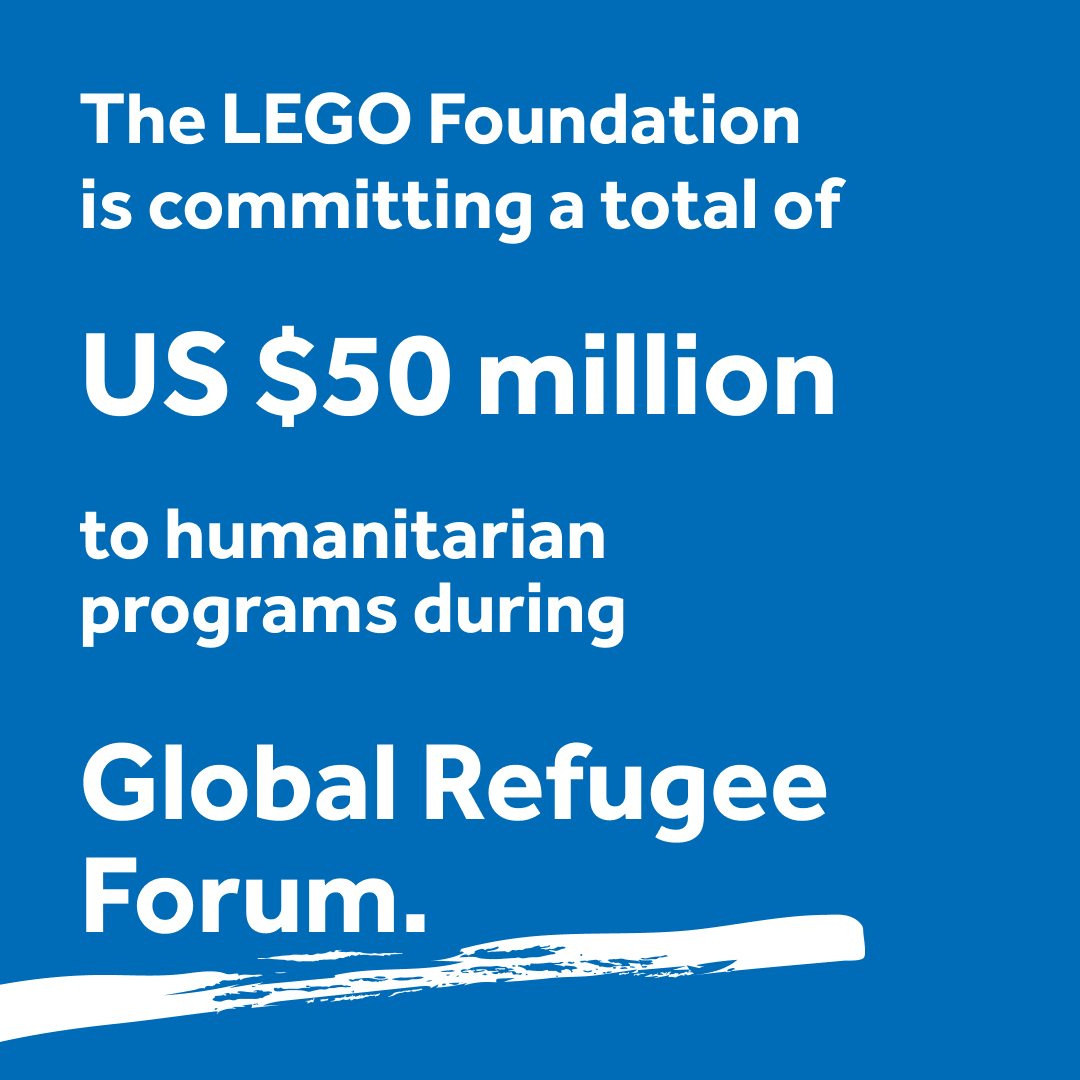 We're proud to commit US $50 million during the Global Refugee Forum. Through partnerships, we aim to contribute meaningfully to the well-being of children, believing in the transformative power of learning through play. #RefugeeForum #GRFEdu23 #HopeAwayFromHome