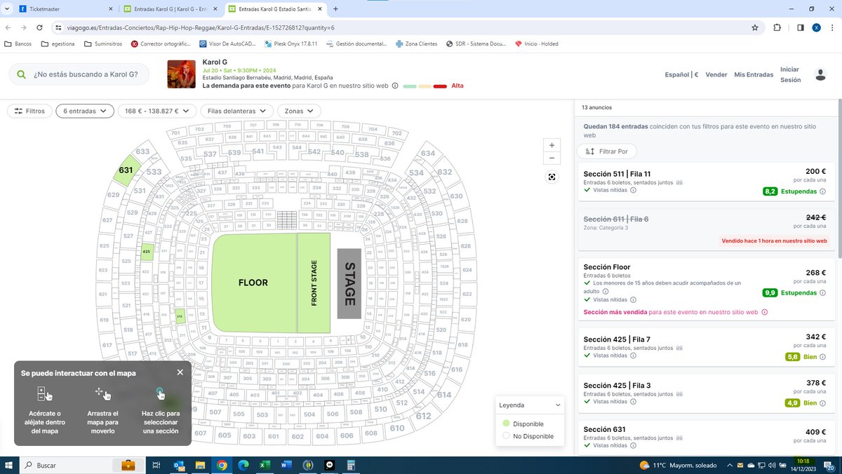 rafaespelt's tweet photo. @LiveNation @karolg 
entrar a las 9:45:00 a la preventa, a las 10:00 estar el número 107.000 y a las 10:18 ya están las entradas en viagogo... 
Es necesario buscar una forma en la que esto no pueda pasar más.
¡¡¡BASTA REVENTA ABUSIVA!!! https://t.co/2xdBGQtBny