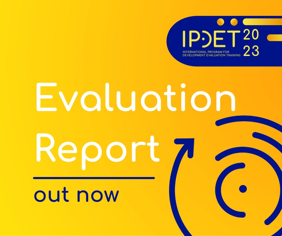 IPDET_community's tweet photo. 📣 We wrapped up the #IPDET2023 year in our annually Evaluation Report. Together with even more insights - interviews, videos, impressions, articles - you can dive into it here: https://t.co/PuFVH2CIZU

#evaluationreport #year2023 #2023review #evaluationtraining #feedback https://t.co/enI19vQWIy
