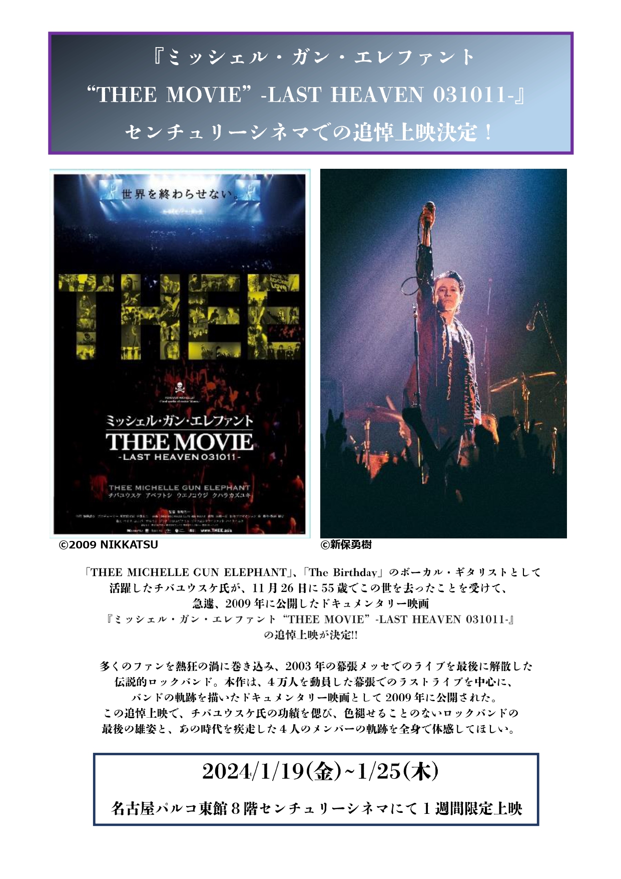 ミッシェルガンエレファント DVD THEE MOVIE ミッシェルガン
