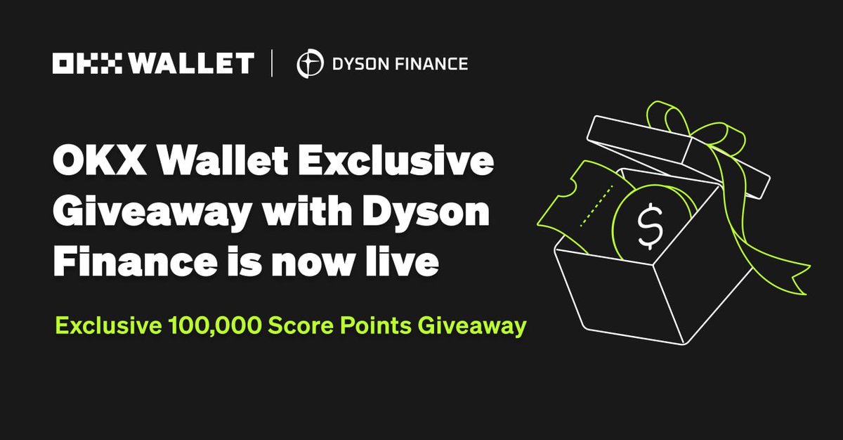 Dysonauts! We're excited to announce our integration with @okxweb3! 🔥 

To celebrate, we open a pool of 100,000 Score Points for the upcoming batch of $DYSN airdrop, *exclusively* for OKX Wallet users, on Galxe!

More details below ⤵️