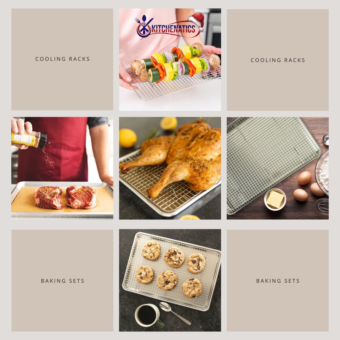 MyKitchenatics's tweet image. Baking cookies for Santa?  Don't forget the essential tools! Our non-stick cookie sheets are on sale now! 
➡️kitchenatics.com/decemberdeals
#KITCHENATICS #wemakecookingeasier #bakewithKITCHENATICS #HolidayBakingEssentials #SantaApproved #BakingDeals