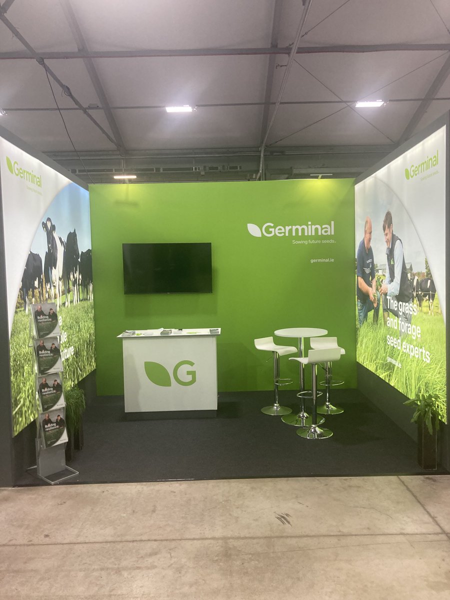 DavidLittle83's tweet photo. Set up and ready for another busy day ⁦@RUASWinterFair⁩ 2023, come along to stand EK91 to discuss your grass and forage requirements for 2024 ⁦@GerminalUKAgri⁩ ⁦@Germinal_Ire⁩ https://t.co/dSRrOmh87W