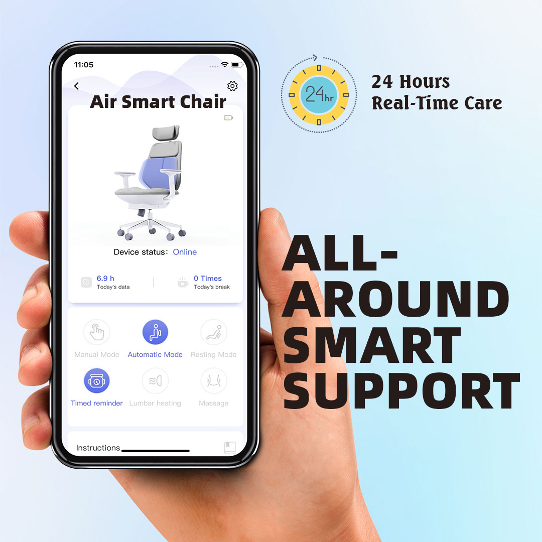 Backrobosmart's tweet photo. Don't sacrifice your spinal health, no matter how heavy the workload💀

💡Pro tip: 
2 mins light exercise offsets 1 hour sitting harm

#airsmartchair, tracks your sitting habits and gets timely reminders for a quick fitness fix. Transform desk time into health time!
 #deskercise https://t.co/pQ1BId87kd
