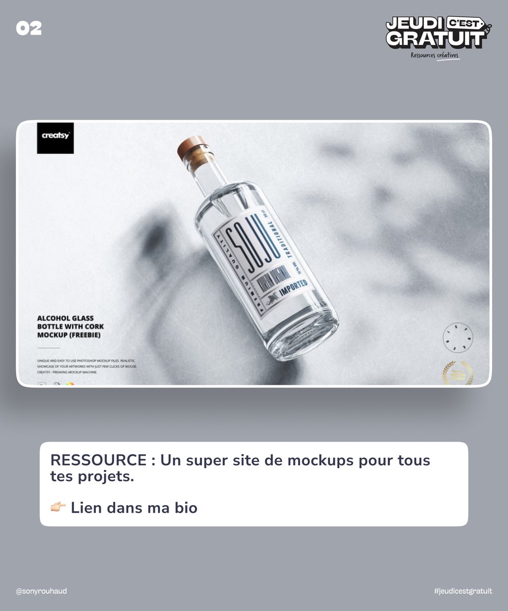 SonyRouhaud's tweet photo. 2️⃣ RESSOURCE : Un super site de mockups pour tous tes projets @creatsyofficial
#mockup #freebies #creatsy
👉🏻 https://t.co/SAyPxQN6IC https://t.co/asIsGSYheV