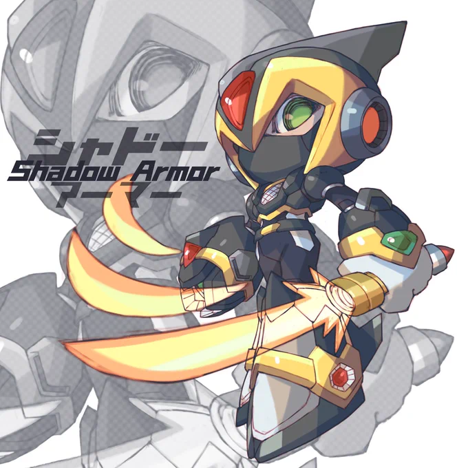 #ロックマンX30周年 あと3日  X6 「ブレードアーマー」 Blade Armor 「シャドーアーマー」 Shadow Armor #ロックマンX30th #RockmanX30th