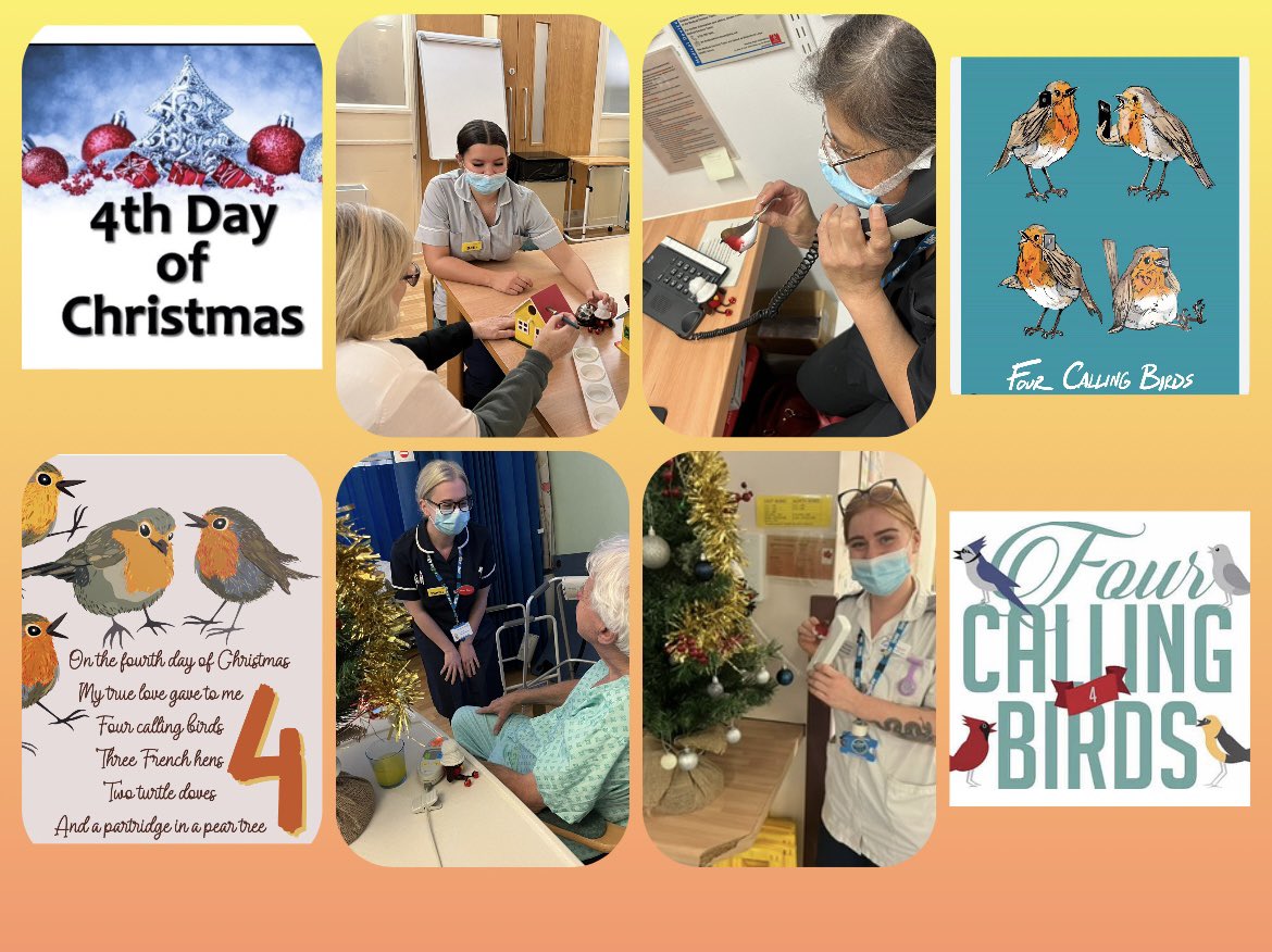 East Ward Presents The Fourth day of Christmas. Four Calling Birds 🎄⛄️ #CHS12tweetsofXmas23 @CHSInpatientLPT @LouiseM41090612 @dona_perkins