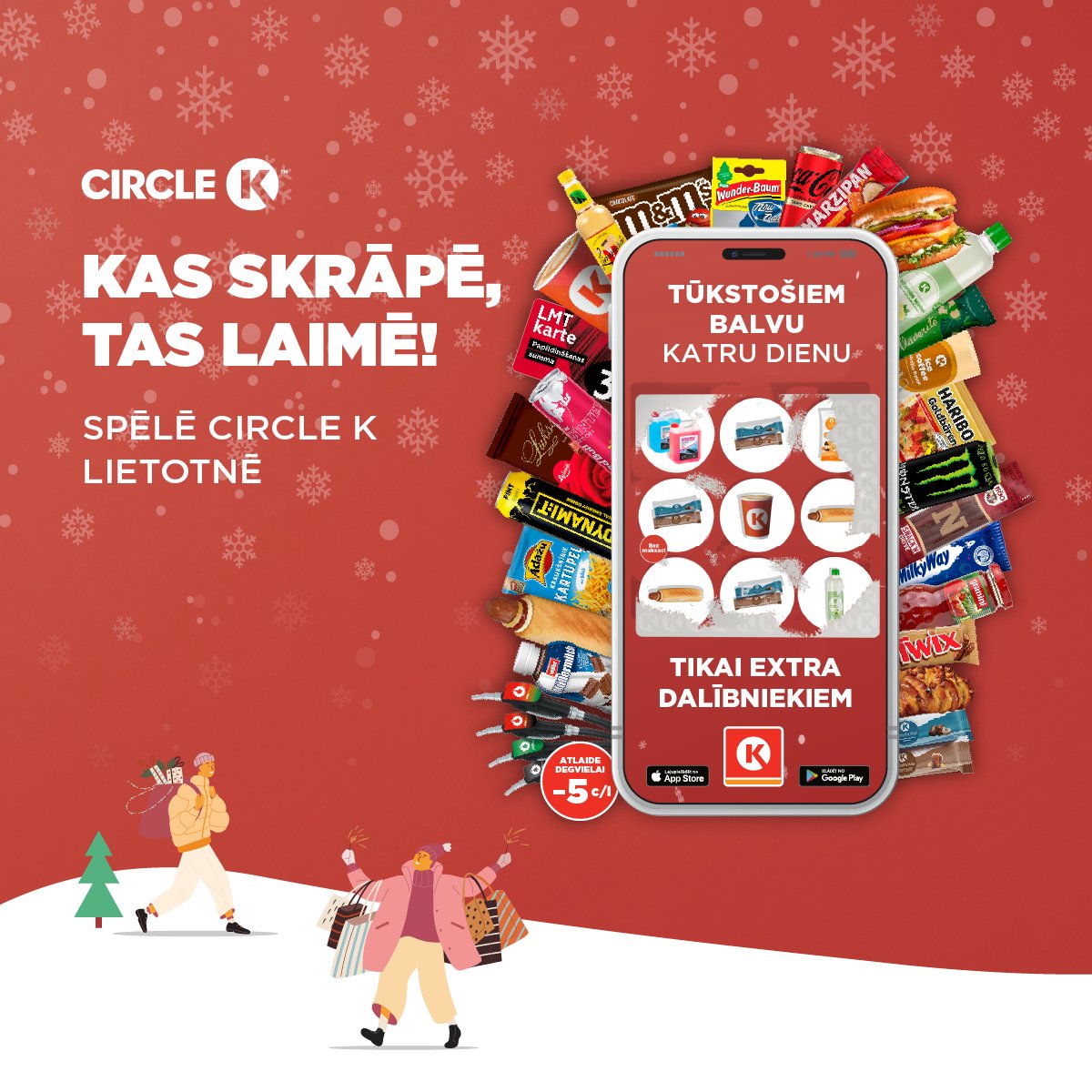 Vai esi gatavs pārbaudīt savu veiksmi? SKRĀPĒ UN LAIMĒ atgriežas ar lieliskiem jaunumiem! 🤩 Lai svētku gaidīšanas laiks priecīgāks, tevi gaida tūkstošiem vērtīgu laimestu ik dienu un iespēja laimēt arī dāvanu kartes. 🎁

👉 Piedalies! circlek.lv/skrapeunlaime