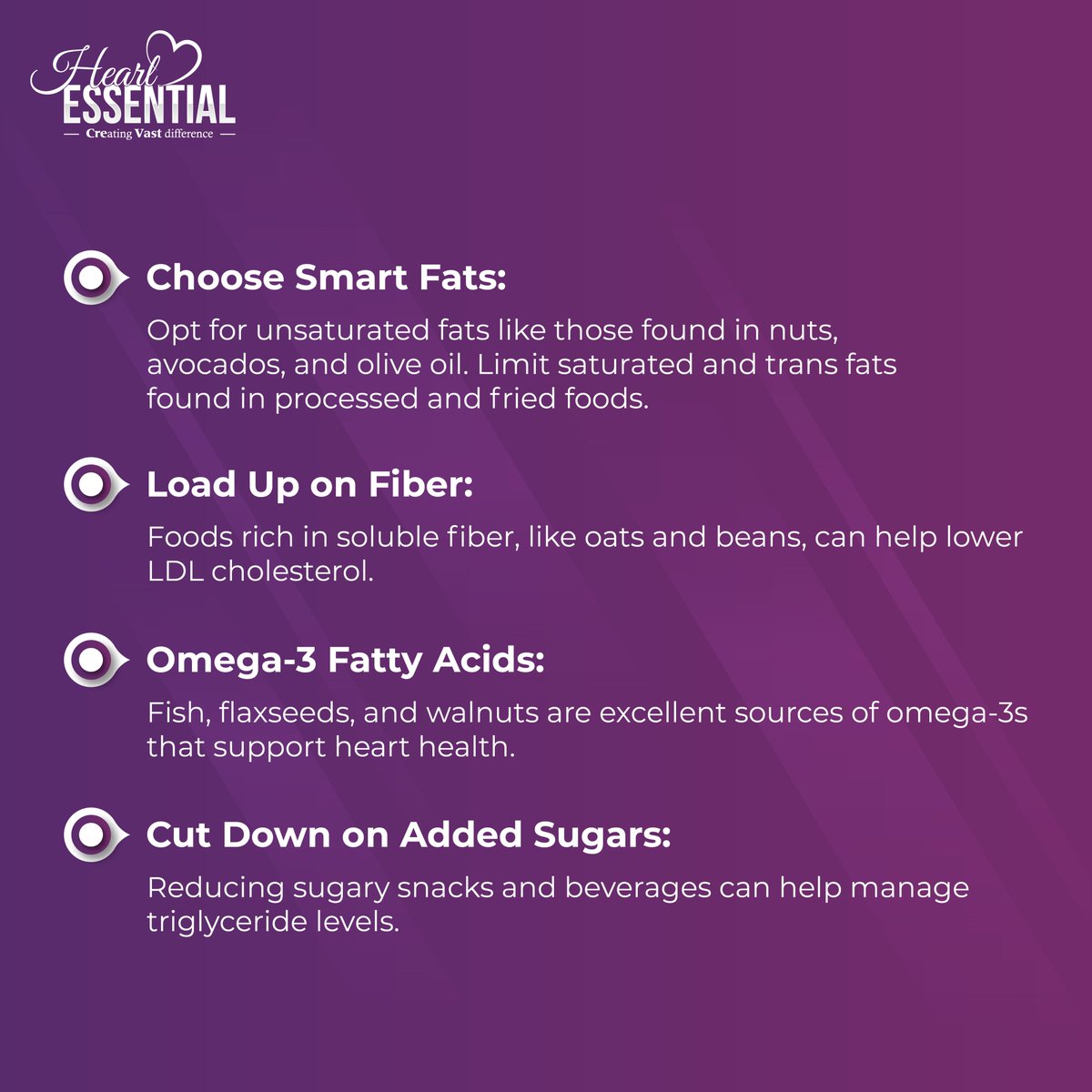HeartEssential2's tweet photo. Unlock the power of a heart-healthy diet to manage dyslipidemia and support cardiovascular well-being! Choose smart fats, load up on fiber, embrace omega-3s, and cut down on added sugars. Your heart deserves the best!  

#HeartHealth #Dyslipidemia #HealthyDiet  #HeartEssential https://t.co/0wIpPhOaZ1