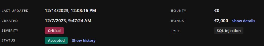 Just scored a reward <a href="/intigriti/">Intigriti</a> 
💶🧔‍♀️
#HackWithIntigriti