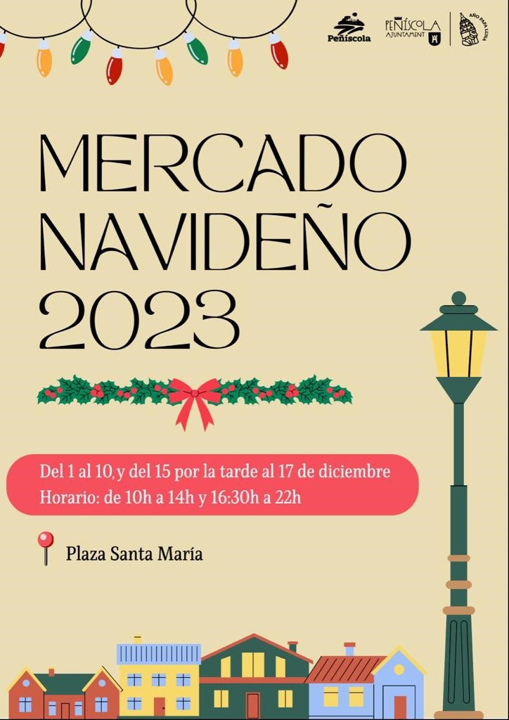 🎄#MercadoNavideño 📅Desde mañana, viernes 15 por la tarde, hasta el domingo 17, vuelve el Mercado Navideño en la Pl. de Santa María ➡ Además, disfruta en familia de la animación programada en este espacio ℹ peniscola.org/ver/15971/Merc… @_peniscola @TourAndKids @LosPueblosmbe