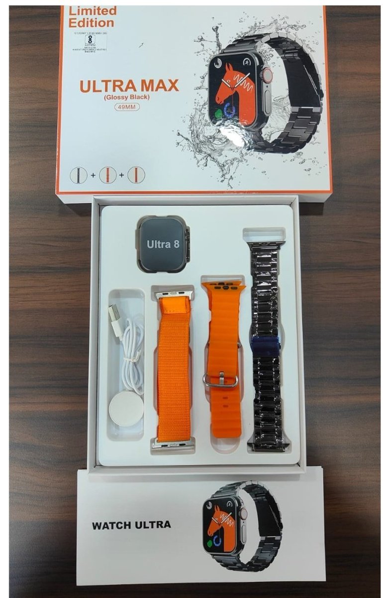 ✅Product Specifications
Color=Black
Gender=Unisex
Material=Metal
Dial Shape=Square
Features=All
Series=Ultra
Screen Resolution = 90Hz
Screen Size =49mm
👉️Price:3499/-