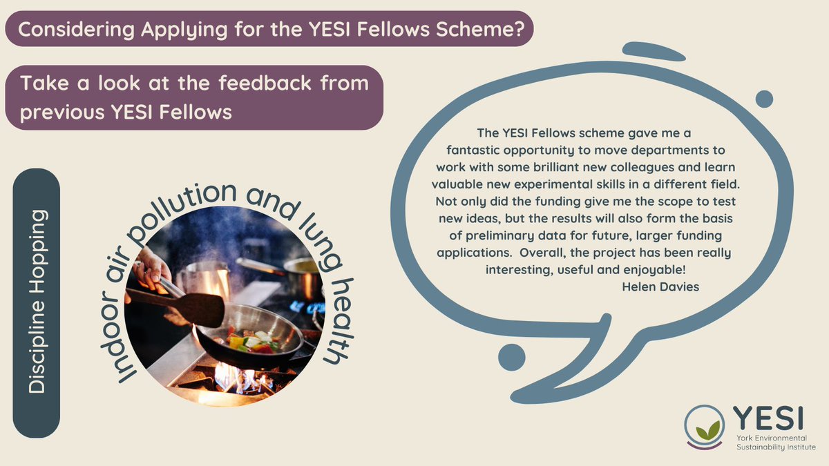Apply for the #YESIFellows Discipline Hopping scheme and team up to work on environmental science challenges🌍👨‍🔬🌱 ow.ly/wlap50Q9xiE Where will your research take you? ow.ly/ex2T50Qhj3F @YorkEnvironment @HealthSciYork @AtmosChemYork @GreenChemYork @GreenChemYork