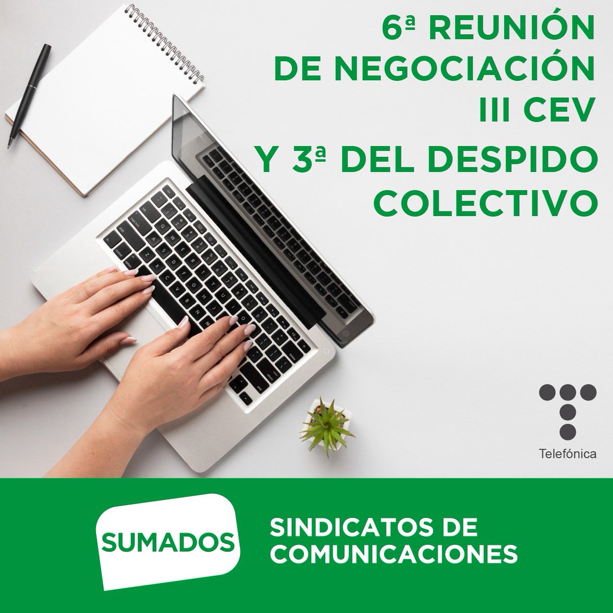 SumadosT's tweet photo. Primera oferta económica para el DESPIDO COLECTIVO de Telefónica, en la 3ª reunión de la Mesa negociadora: https://t.co/4GUwul6BTn
#Telefónica #ERETelefónica #ConvenioEmpresasVinculadas #IIICEVTelefónica #SCSUMADOS #SUMADOS https://t.co/0RgelznPoZ
