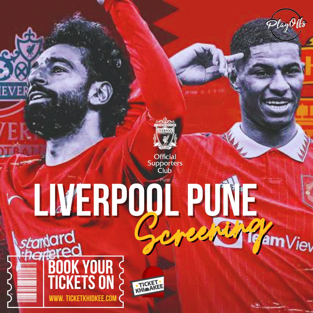 Liverpoolpune's tweet photo. OLSC Pune Screening | Liverpool vs Man Utd

#WeGoAgain 
 
📅: 17th Dec, Sunday. 
🕒: 9pm Onwards 
📍: Play Offs Lounge, Viman Nagar. 
💰:  (₹300 full cover + ₹50 Entry] + taxes
 
*Liverpool only screening | No joint screening.

Tickets 🎟️ https://t.co/OjP4zftMkL https://t.co/3HkmOMn5tZ