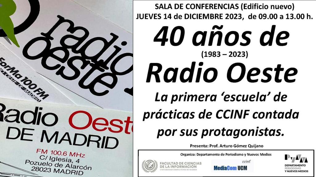lrcomunica2's tweet photo. #RadioOeste #Periodismo #EscuelaDePeriodistas #TrayectoriaVital #DesarrolloProfesional Gracias a @ArturoGomezQuij @unicomplutense  por congregarnos  al calor de la radio que fue nuestro primer trabajo en esta profesión tan retadora como apasionante. https://t.co/SAsgEJVtto