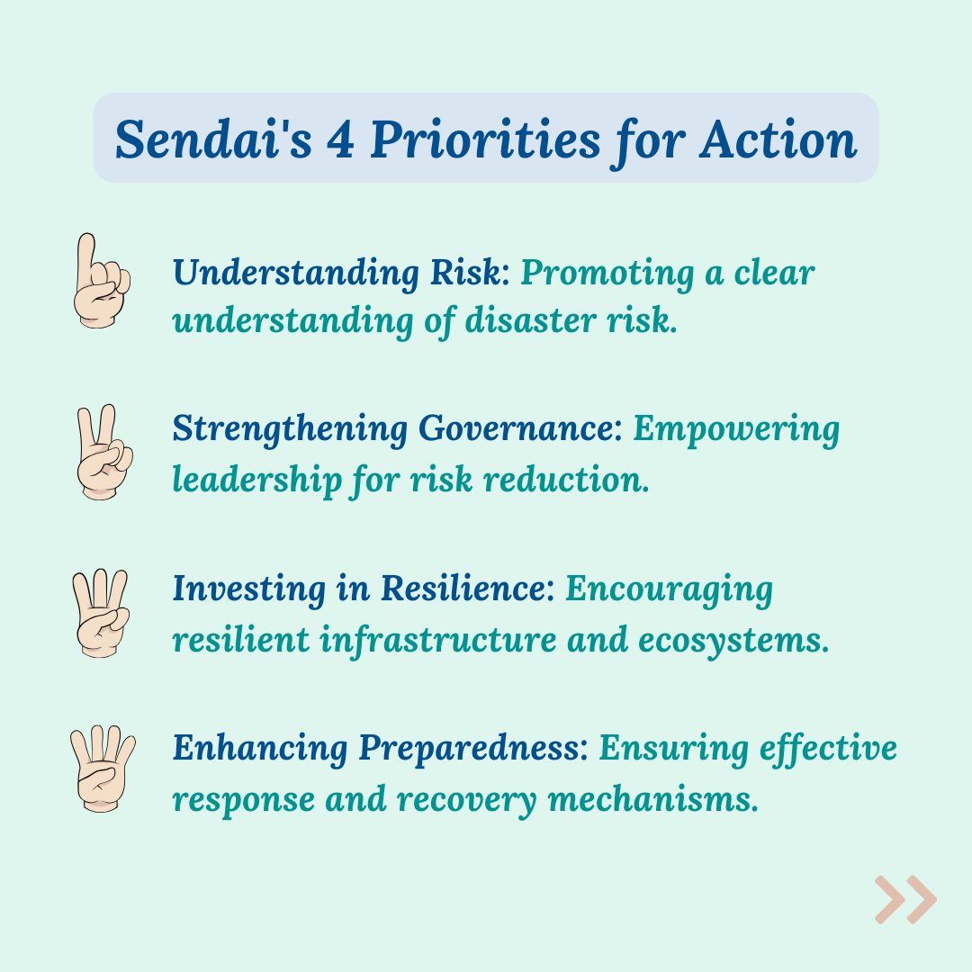 Neo_climate's tweet photo. Explore the #SendaiFramework for #DisasterRiskReduction ! Scroll through the post to understand more about this worldwide initiative promoting #resilience .

For further information, visit: https://t.co/UqEg7iYuuV

#disaater #climateresilience #RiskManagement #BuildBackBetter https://t.co/qyjsbuKVEB