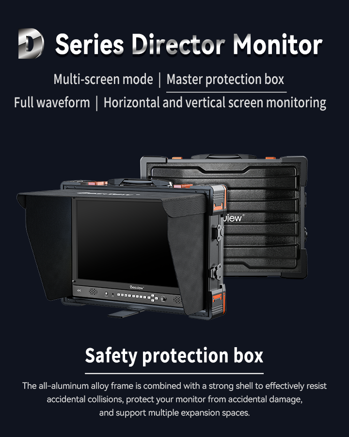 DesviewGlobal's tweet photo. 🎥Desview D- Series Director Monitor
📐3 sizes: 17.3 inches, 21 inches, 24 inches
🌟4 key features:
1️⃣Multi-screen mode
2️⃣Safety protection box
3️⃣Full waveform
4️⃣Horizontal and vertical screen monitoring
#Desview #broadcast #monitor #director #BroadcastMastery #filmmaker https://t.co/8diC8J3kld
