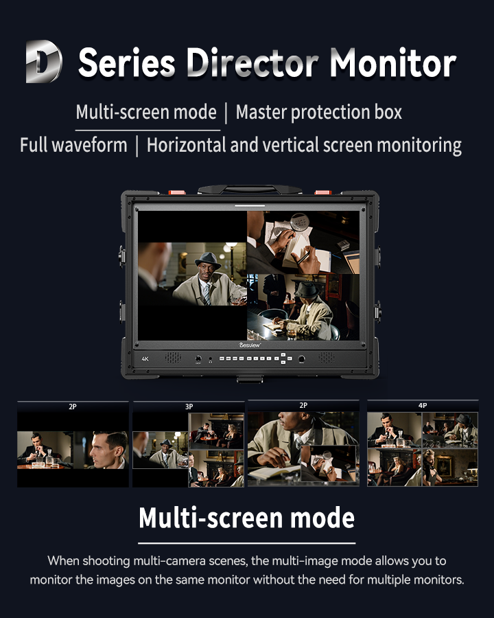 DesviewGlobal's tweet photo. 🎥Desview D- Series Director Monitor
📐3 sizes: 17.3 inches, 21 inches, 24 inches
🌟4 key features:
1️⃣Multi-screen mode
2️⃣Safety protection box
3️⃣Full waveform
4️⃣Horizontal and vertical screen monitoring
#Desview #broadcast #monitor #director #BroadcastMastery #filmmaker https://t.co/8diC8J3kld