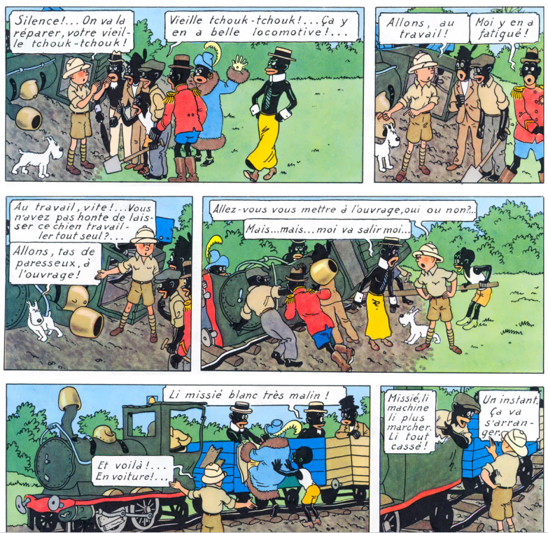 André Loez on X: Relecture de Tintin au Congo pour préparer une