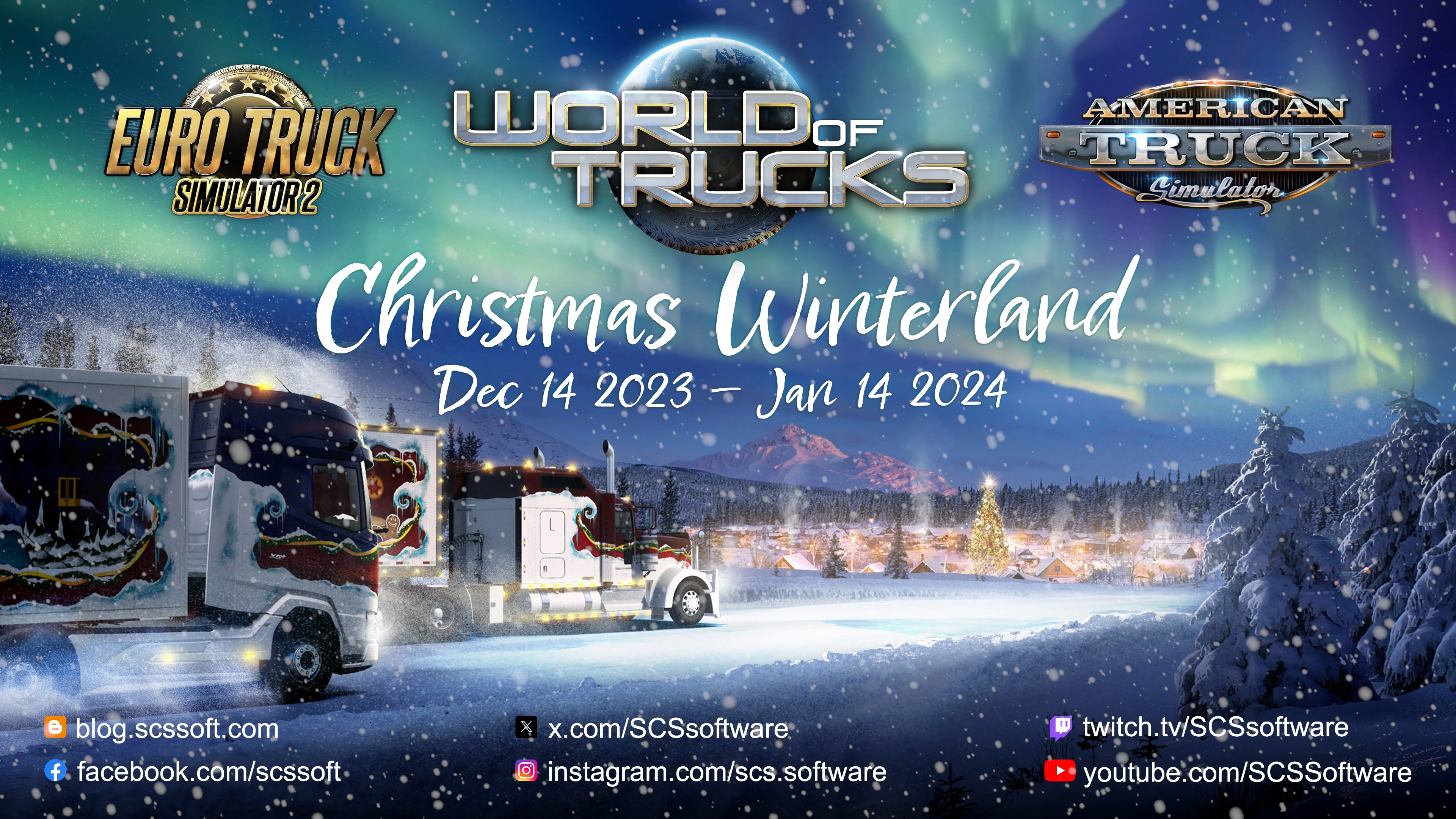 SCS Software on X: Explore the fun & festivities of Christmas like never  before in Euro Truck Simulator 2 and American Truck Simulator ❄️ Embark on  a magical journey to Christmas Winterland