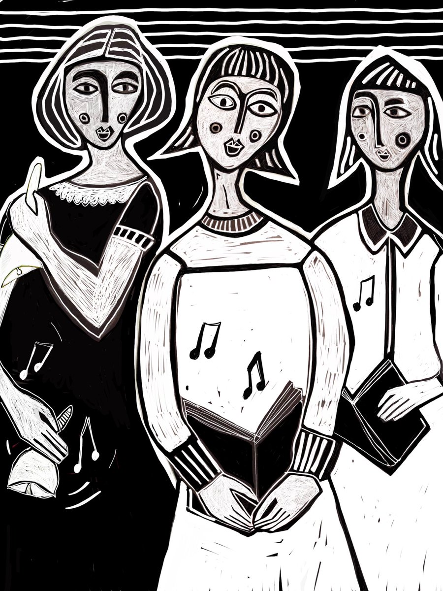 pinkgribble51's tweet photo. The Carol singers. This is another rework. But does make me think of me and my friends doing this to make extra money for Christmas. #CAROL #song #Singing #TisTheSeason #pocketmoney #timesgoneby #friendship #makingitup https://t.co/xERQzQxO7F