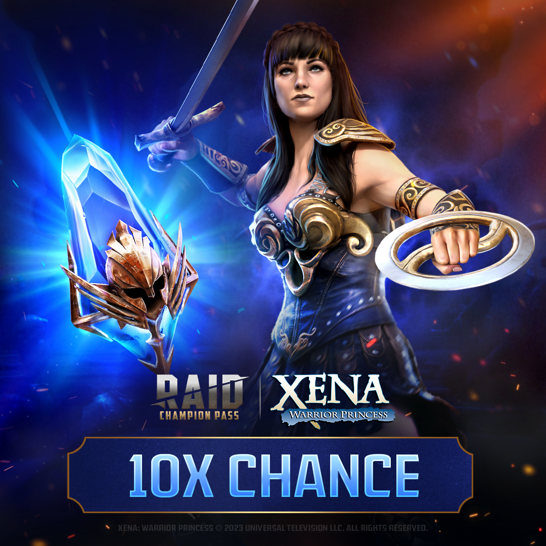 From Thursday, December 14, to Friday, December 15, we're giving you 10x the chance of summoning Xena: Warrior Princess from Ancient Shards. Don't miss out on this chance to add a Legendary Barbarians Champion to your Collection!