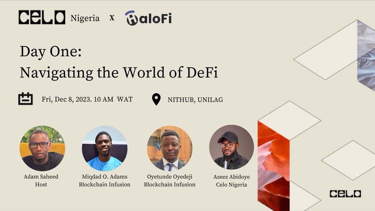 starryeyed_soul's tweet photo. I had a great time with @0xMiqdad and other Speakers at the @CeloNigeria Event. As the Head of Education @BchainInfusion and an Ambassador for @Valora, I had the opportunity to share the wonderful and limitless DeFi opportunities that @Valora opens up to everyone. https://t.co/a7JgwWuoN6
