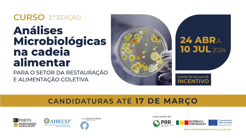 patantunes1973's tweet photo. Já estás a fazer planos para formação em 2024? Entra no link https://t.co/7fsnn2nlch e envia a candidatura ao curso PRR que te dará competências em microbiologia direcionadas para o setor da alimentação. Há bolsas de incentivo! #FCNAUP, #INSA, #AHRESP https://t.co/45Z7LZHyRU