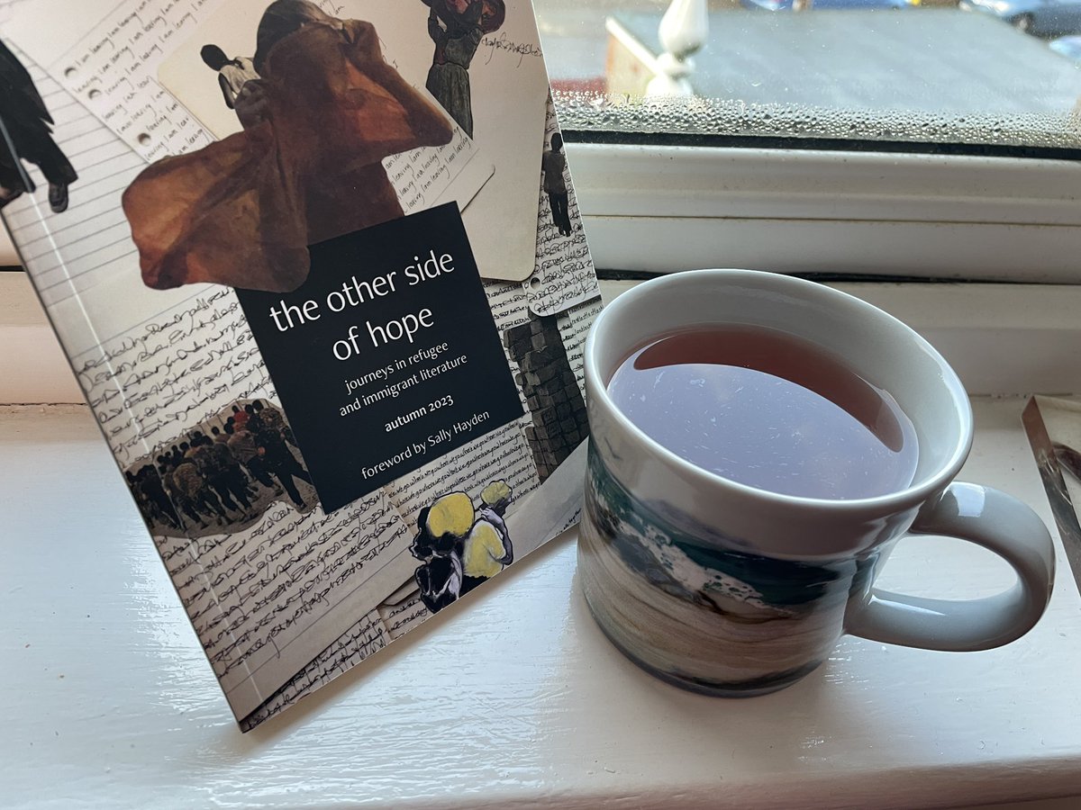 Today’s tea break - the latest @OtherSideLitMag founded by #MigrantsDay Ambassador Alex Plasatis and a cup of Bakewell tart <a href="/BirdandBlendTea/">Bird & Blend Tea Co.</a>