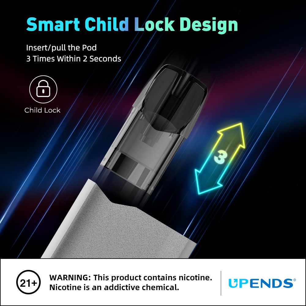 UPENDS_Global's tweet image. 👏👏👏UPENDS New Arrival-GTS is smart child lock designed.
Insert/ pull the pod 3 times within 2 seconds to unlock the systems. One more step to keep the child out of accidentally using

⚠ Warning: Must be of legal age to vape⠀
#UPENDS  #upendsfan #vapinglife  #christmasgifts